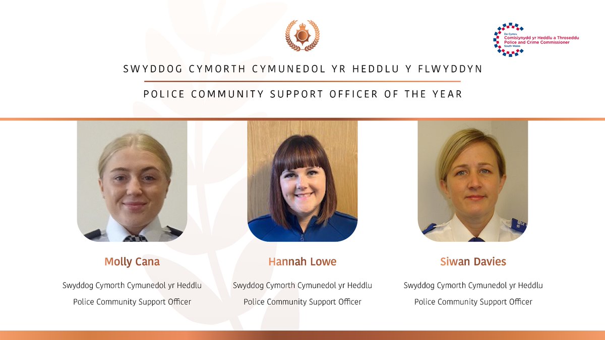 swpolice's tweet photo. Next up we have the Police Community Support Officer of the Year Award, sponsored by @commissionersw.
The nominees are…
#TeamSWPAwards https://t.co/AXWx9lg1ph