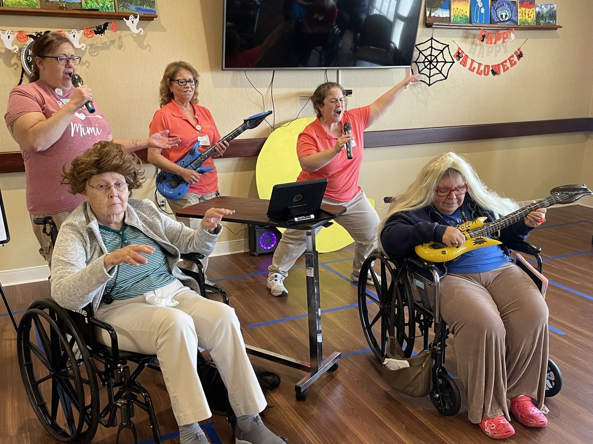 WCrossing's tweet photo. “Welcome to the Jungle!” It was a wild time at our 1980’s Lip Sync Battle. The costumes were gnarly and the dance moves were even more radical! “The 80’s are Electric!” #trilogythemeweeks #dancingthroughthedecades #trilogyiselectric https://t.co/OHS2KC9167