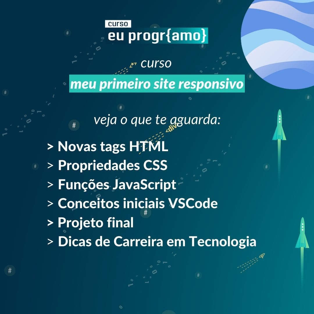 programaria's tweet photo. Escolha qual opção dos cursos #EuProgrAmo tem mais match com seus interesses o curiosidades!!! Juntes podemos desbravar o universo da programação 🚀 Comece as aulas quando quiser, os cursos são 100% online com aulas gravas e acompanhamento de tutoras 📲 https://t.co/omwuKfN9KU https://t.co/5Gj5YEfaEA