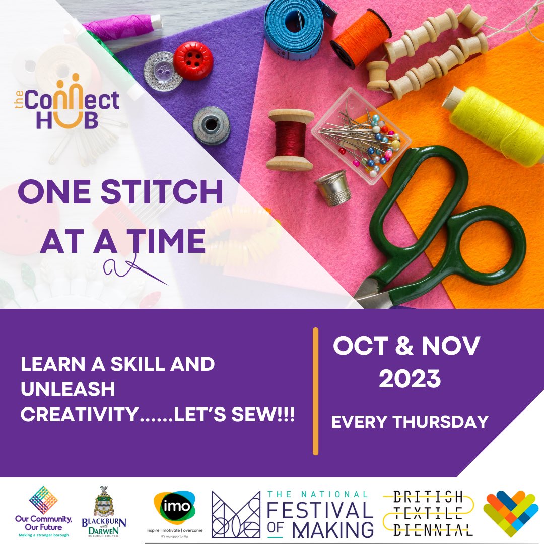 We have have been busy behind the scenes. 

In-line with our goal of empowerment through holistic methods, our sewing programme is well under way! 

To find out more, get in touch.

Special thank you to <a href="/blackburndarwen/">Blackburn with Darwen Council</a> @OCOFBWD for funding this project.