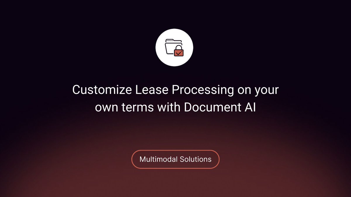 MultimodalAI's tweet image. 1/2 Companies are always on the lookout for ways to optimize operations and reduce time-to-contract. One task that often gets overlooked is lease processing. #DocumentAI #AutomatedContract #AILease