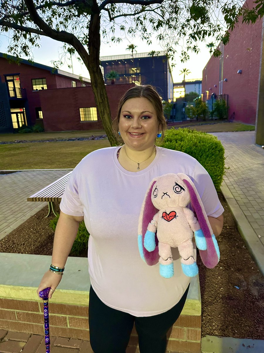 kcPOTSwarrior's tweet photo. My #pots bunny is very special to me and Iβm so thankful for @americanmcgee and @PlushieDreadful and what they do π€ I named her Hope because sometimes itβs hard to have hope when fighting this #chronicillness and I wanted a reminder π©·
#Dysautonomia #wegotdys #potsie #warrior https://t.co/fARv7ZQx25