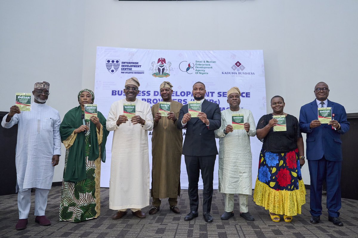 I began the day in Lagos where I launched the @smedaninfo National Policy and Operating Guidelines for the Certification and Accreditation of Business Development Service Providers (BDSPs).