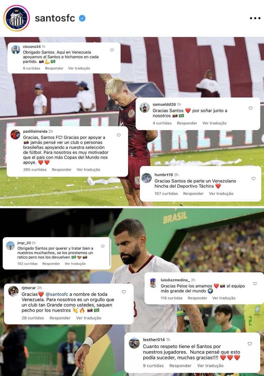 SantosFC's tweet photo. Saudações Alvinegras! 🇻🇪🤍🖤 https://t.co/ZXKYP8etFf