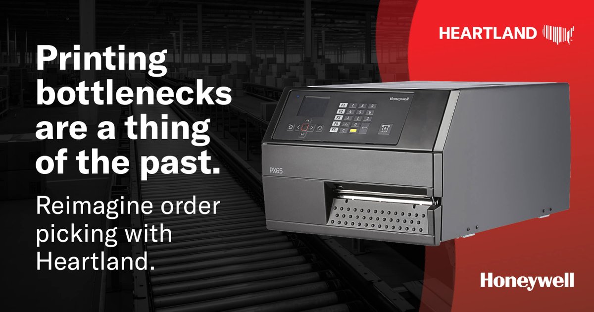 Redefine efficient #OrderPicking with intelligent #LabelPrinting solutions designed with #Honeywell’s best-in-class Industrial Printers like the PX65. See the full solution at hubs.ly/Q025ZPFJ0 #Heartland