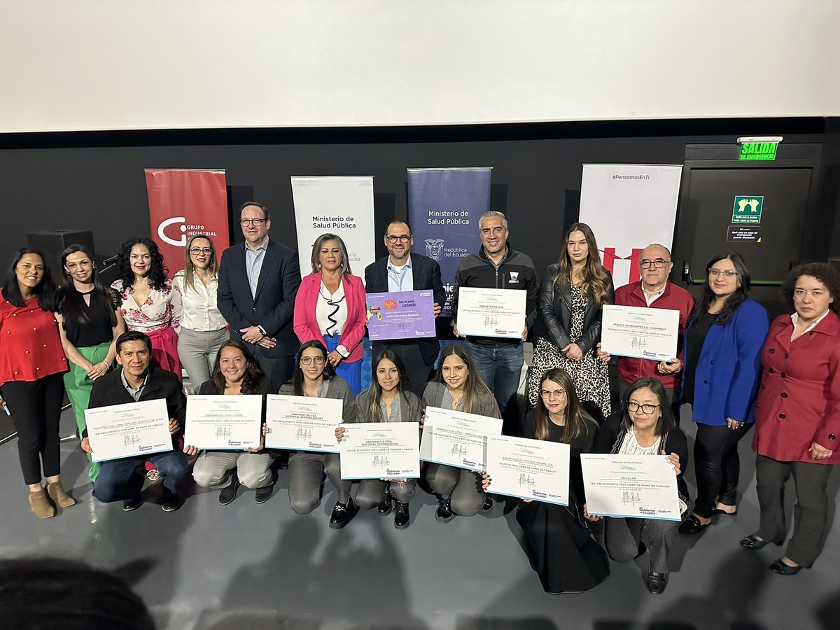 Acabamos de recibir varios reconocimientos del <a href="/Salud_Ec/">Ministerio de Salud Pública 🇪🇨</a> que nos comprometen a seguir con nuestra Política de ambientes sanos para el trabajo <a href="/SomosGIG/">GIG</a>