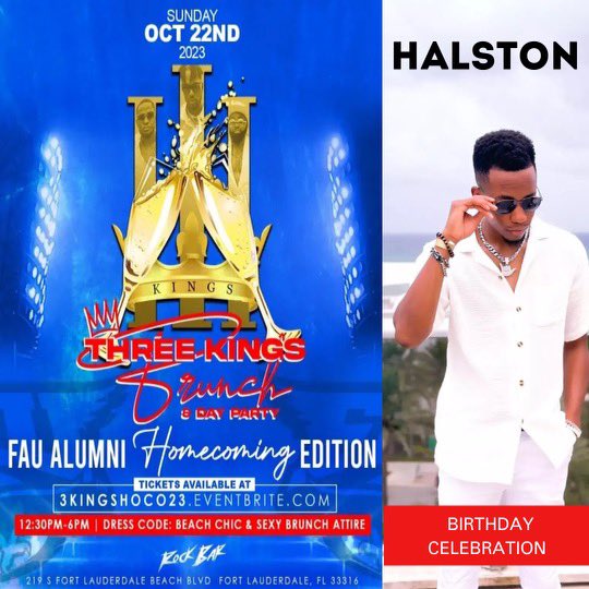 Happy birthday to the homie <a href="/halstonshannon_/">HΛLSTON</a> ! Come celebrate with the King this Sunday! #3KingsBrunch #LinkInBio