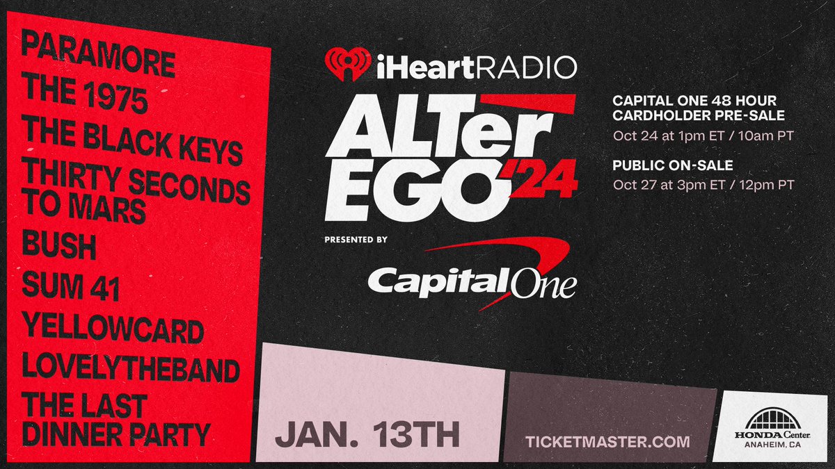 104.1 The Edge ABQ (@1041theedge) on Twitter photo We have your chance at a trip to our 2024 iHeartRadio ALTer EGO before tickets go on sale! 🤘 Listen each day for the nationwide keyword! Once you hear the keyword text it to 200200 for your chance to win! 📱 Open the free <a href="/iHeartRadio/">iHeartRadio</a> app & start listening now! #iHeartALT We have your chance at a trip to our 2024 iHeartRadio ALTer EGO before tickets go on sale! 🤘 Listen each day for the nationwide keyword! Once you hear the keyword text it to 200200 for your chance to win! 📱 Open the free <a href="/iHeartRadio/">iHeartRadio</a> app & start listening now! #iHeartALT