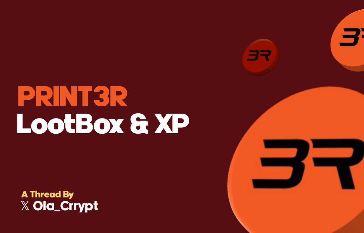 Ola_Crrypt's tweet photo. PRINT3R has just launched a new Season ​

♦️There are three seasons, each season you earn some certain % of $PRINT which  will be distributed 

♦️ 50% of the $PRINT supply will be distributed through airdrops over three seasons.

•Season 1: 10% of total supply.​

•Season 2: 15% of total supply.

•Season 3: 25% of total supply

At the end of each seasons you’re expected to accumulate XP.

All you need to know about XP 

♦️XP simply means Experience Point

♦️You’ll gain more XP if you interact continuously with the platform I.e PRINT3R

♦️The more XP you get, the higher your reward 

♦️LootBox Magic is also an additional reward you get aside XP if you’re actively interacting  on @PRINT3Rxyz 

♦️A lot of amazing gift/bonuses inside the LootBox
 (PRINT3R Merchandise, exclusive event invitations and more).

♦️​The more you use #PRINT3R and collect XP the more rewards you'll earn along the way (including a higher airdrop allocation).  

You can see you position for the season by checking the leaderboard on the airdrop page!

I wish everyone good luck in this season ♦️♦️on by checking the leaderboard on the airdrop page!

I wish everyone good luck in this season