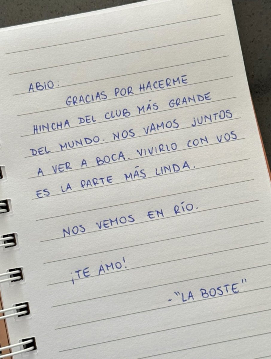 OriBarquet's tweet photo. Al tipo que me hizo hincha de Boca cuando tenía 20 días. Al que me llevó a la cancha por primera vez, a Mendoza y Mar del Plata. Al que me regaló mi primera camiseta. Nos vemos en Río. https://t.co/EyAMrJl05G