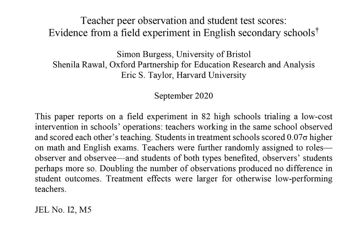 Que un profesor observe la clase de otro compañero es la mejor forma de mejorar las prácticas docentes. Observación entre profesores para la mejora educativa. <a href="/Fundacion_SM/">Fundación SM</a> oes.fundacion-sm.org/claves-para-la…