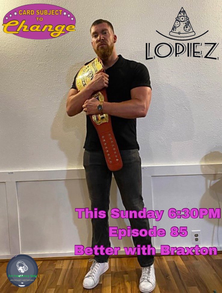 CSTCPodcast's tweet photo. This Sunday on the #CSTCPodcast we will be joined by former @SCWPro champion @fakebraxton! We’re super excited to hear his wrestling journey. #SupportIndyWrestling https://t.co/kffp1ARJxp