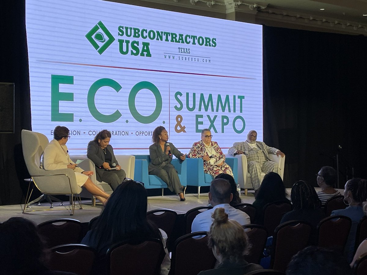 Are you at the E.C.O. Summit and Expo? If not, you are definitely missing out! Get here! Wed, Oct 18th… til 4pm! Vendors talking about opportunities at Port Houston, Houston Airports, Metro, Harris Co DEEO and COH OBO! #ecosummit #subcusa #ecosummit2023