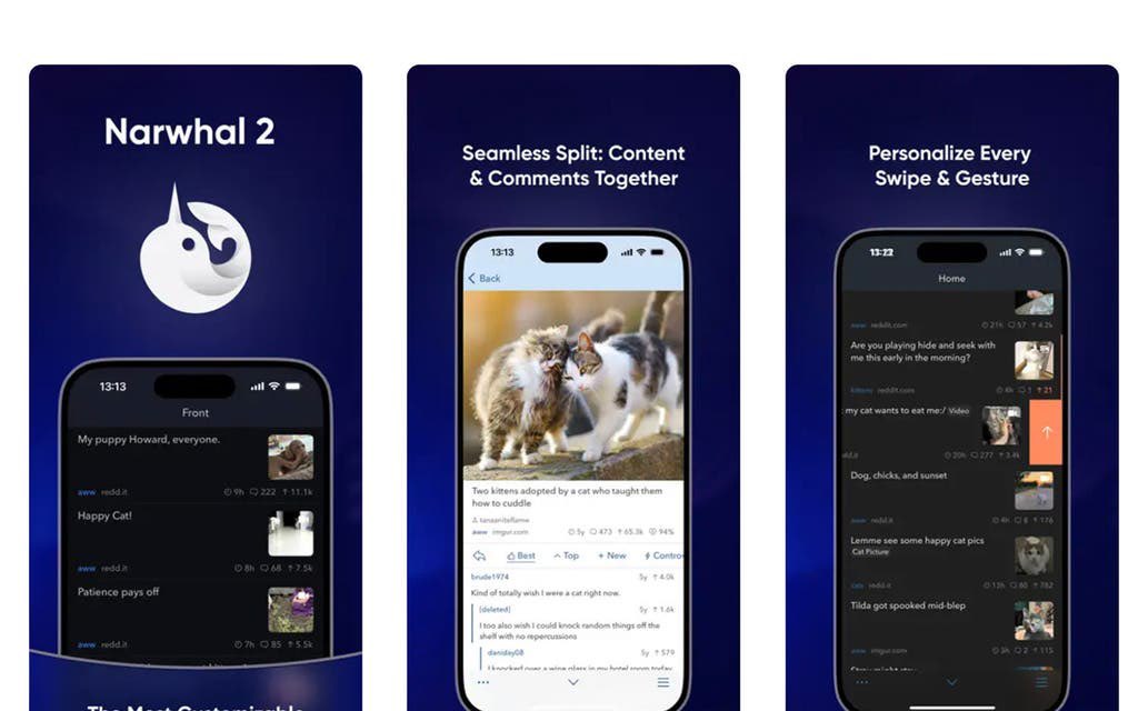 NextLogicHQ's tweet photo. I almost quit Reddit.

After the unfortunate demise of Apollo, I was desperately looking for a better Reddit experience. And Narhwal 2 gave me back my sanity.

It's got such a clean user interface with loads of customization options. And it's very smooth and polished, unlike the official app.

It's still not perfect, but considering it just came out of beta it's very promising.

The only downside is it will need a paid subscription in the future because Reddit is charging 3rd party devs money for API calls. But the official Reddit app is so garbage I have a hunch people are willing to pay

#reddit