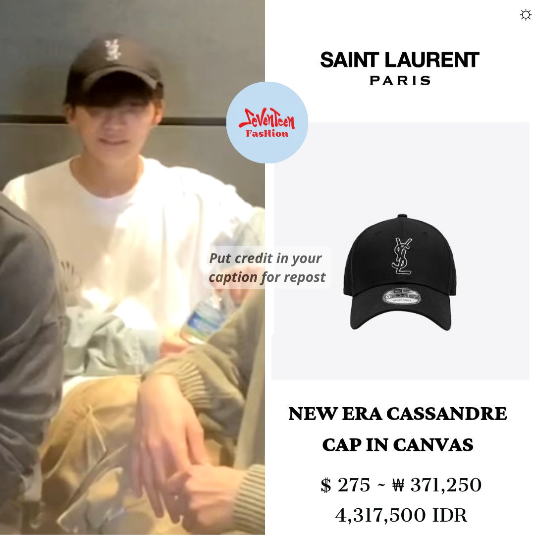 NEW ERA CASSANDRE CAP IN CANVAS, Saint Laurent
