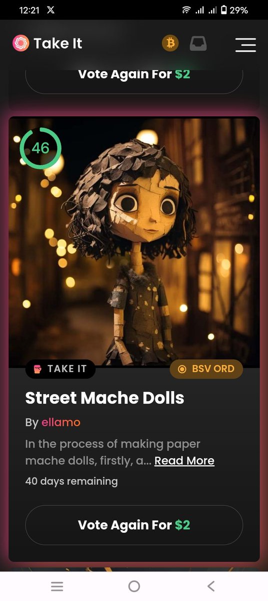 Street Mache Dolls is so close to Launch , Can I get ur free vote guys ?
