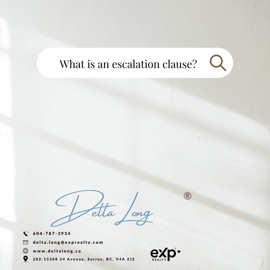 deltalong11's tweet photo. An escalation clause is a section in a real estate contract that states that a prospective buyer is willing to raise their offer on a home should the seller receive a higher competing offer. https://t.co/b4WIzFGGWf