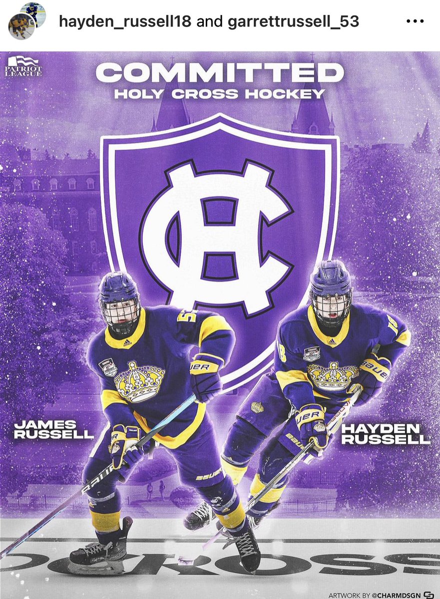 🚨 BREAKING 🚨 Holy Cross has received a pair of commitments from 2007-born twins Hayden &amp; James Russell out of California. Both play for the <a href="/JrKingsHockey/">LA Jr. Kings</a> program where 3 ⭐️ forward Hayden has 18 points in 15 games while defenseman James has 14 in 12. Nice work from Holy Cross.