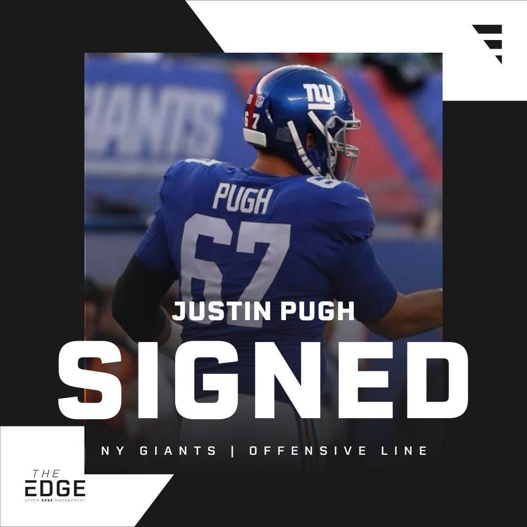 Congrats to client, @JustinPugh on signing with the Giants today straight from the couch!! breakingt.com/products/strai…