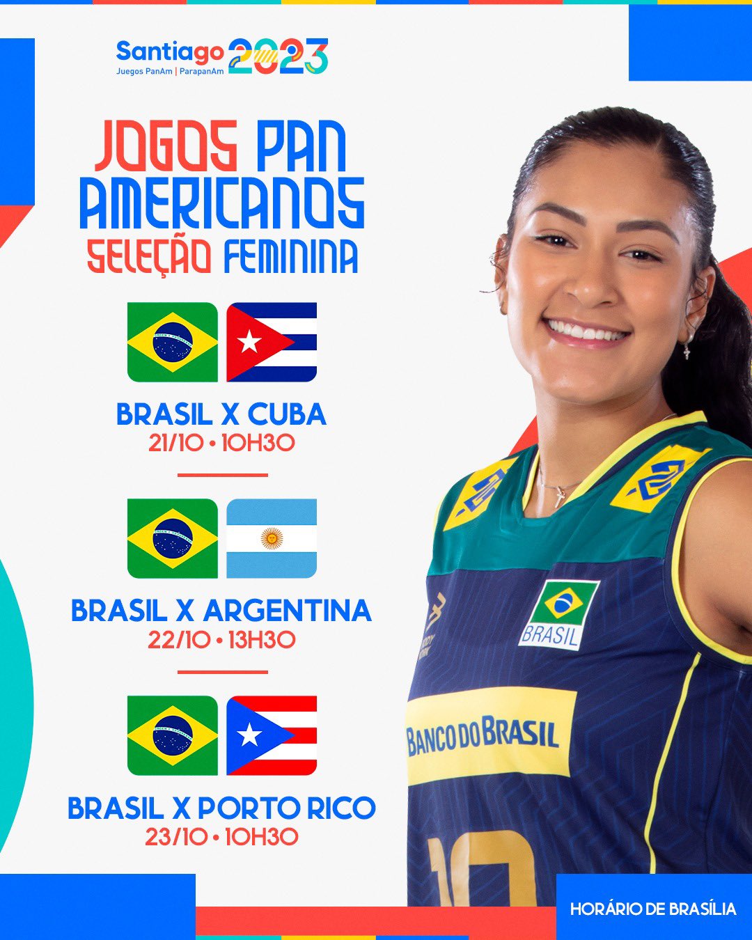 Vôlei Feminino nos Jogos Pan-Americanos de Santiago 2023: horário