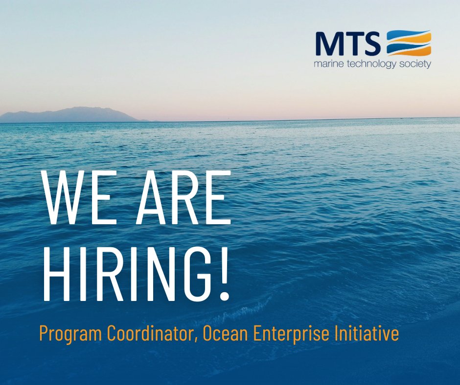 matecenter's tweet image. ✨ Join Our HQ Team at MTS! ✨

We are currently seeking a full-time Program Coordinator to join our dynamic team and support the Ocean Enterprise Initiative. 🐟

📝 Apply now and help us grow a vibrant Ocean Enterprise: hubs.ly/Q025XTXC0

#OceanEnterprise #MarineTech