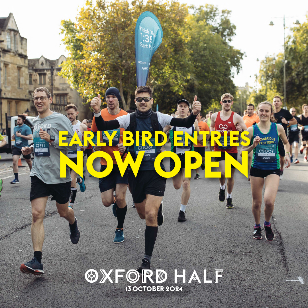EARLY BIRD ENTRIES NOW OPEN! Enter here:
limelig.ht/4gv

We had a record-breaking number of runners take part this year, and a record-breaking number have entered for 2024 so far.
#OxfordHalf