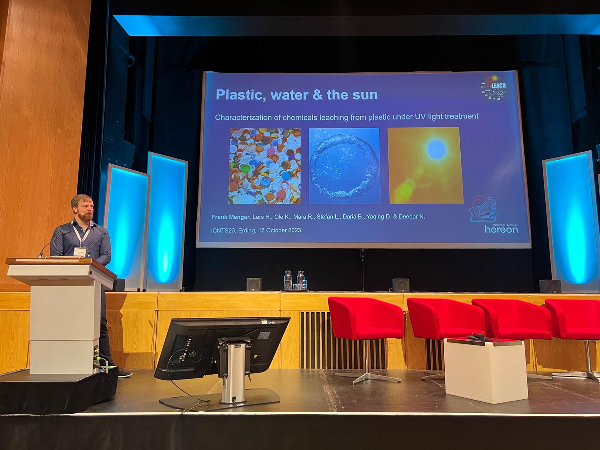 It's been a pleasure presenting my research on "Plastic, water &amp; the sun" and the #PLEACH project (ufz.de/p-leach/) at #ICNTS23 ➡️ a truly great conference, time and time again!