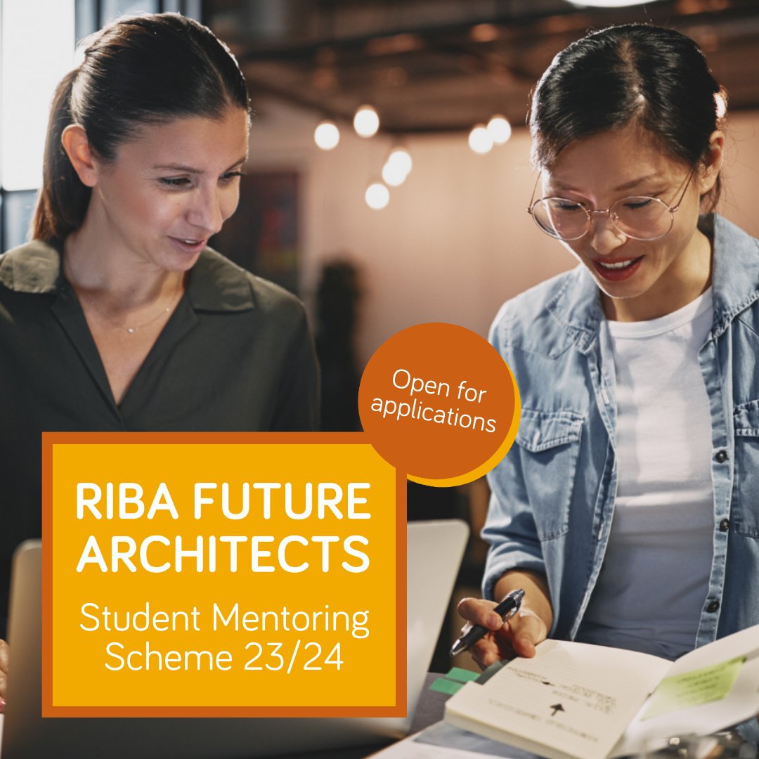 Shape the future of architecture! 🏗️ 

Become a mentor in the East Midlands #RIBAFutureArchitects Mentoring Scheme 2023/24. Deadline: 31st Oct 2023. bit.ly/48kYboI

Don't miss out! 🌟 #MentorArchitects23 #RIBA