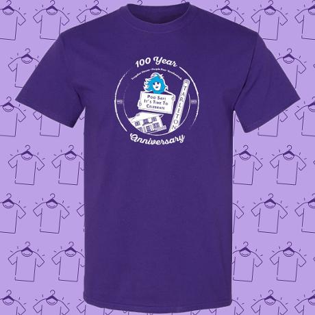 tarletonstudent's tweet photo. Ready, set... let's celebrate! Purchase your 100 Years of Purple Poo T-shirt at Homecoming events this week or order one at the link below today! Proceeds will go towards student scholarships.
#tarletonhomecoming #purplepoo @TarletonVPSES
https://t.co/SHbXVp7vYS https://t.co/Ddt4c5eQGY