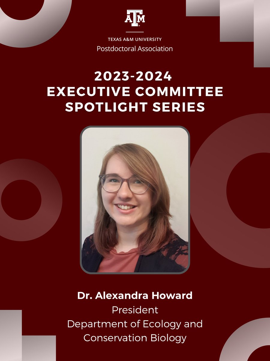 TAMU_PDA's tweet photo. EC Spotlight Series: Meet Alexandra (Alex) Howard, 2023-2024 TAMU PDA President! Alex is a postdoc in Ecology and Conservation Biology. 

Alex joined @TAMU_PDA to foster a community amongst Postdocs. Her research specializes in the evolution of reptiles, and she has 2 pet snakes! https://t.co/cQyRrYpYf7