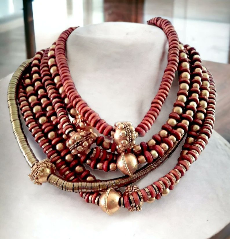 renaissancefai's tweet photo. JAY FEINBERG Wood Metal Beaded Necklace Festoon, Multi Strand, Safari Look, Heavy, Vintage https://t.co/JNkrLa5zzD #necklace #vintage #multiStrand #JayFeinberg #Strongwater #designer #signed #wood #beads #goldtone #large #chunky #choker #safari #Boho #Hippie #heavy https://t.co/5mh96qz17o