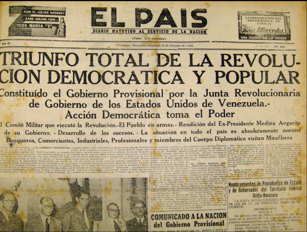 Hoy #18Oct celebramos 78 años de la verdadera y unica revolución democratica que ocurrio en #Venezuela, liderada por #AcciónDemocrática, sus hombres y mujeres que sacrificaron sus vidas por el benefició de un colectivo. #UnidosSeViveMejor.