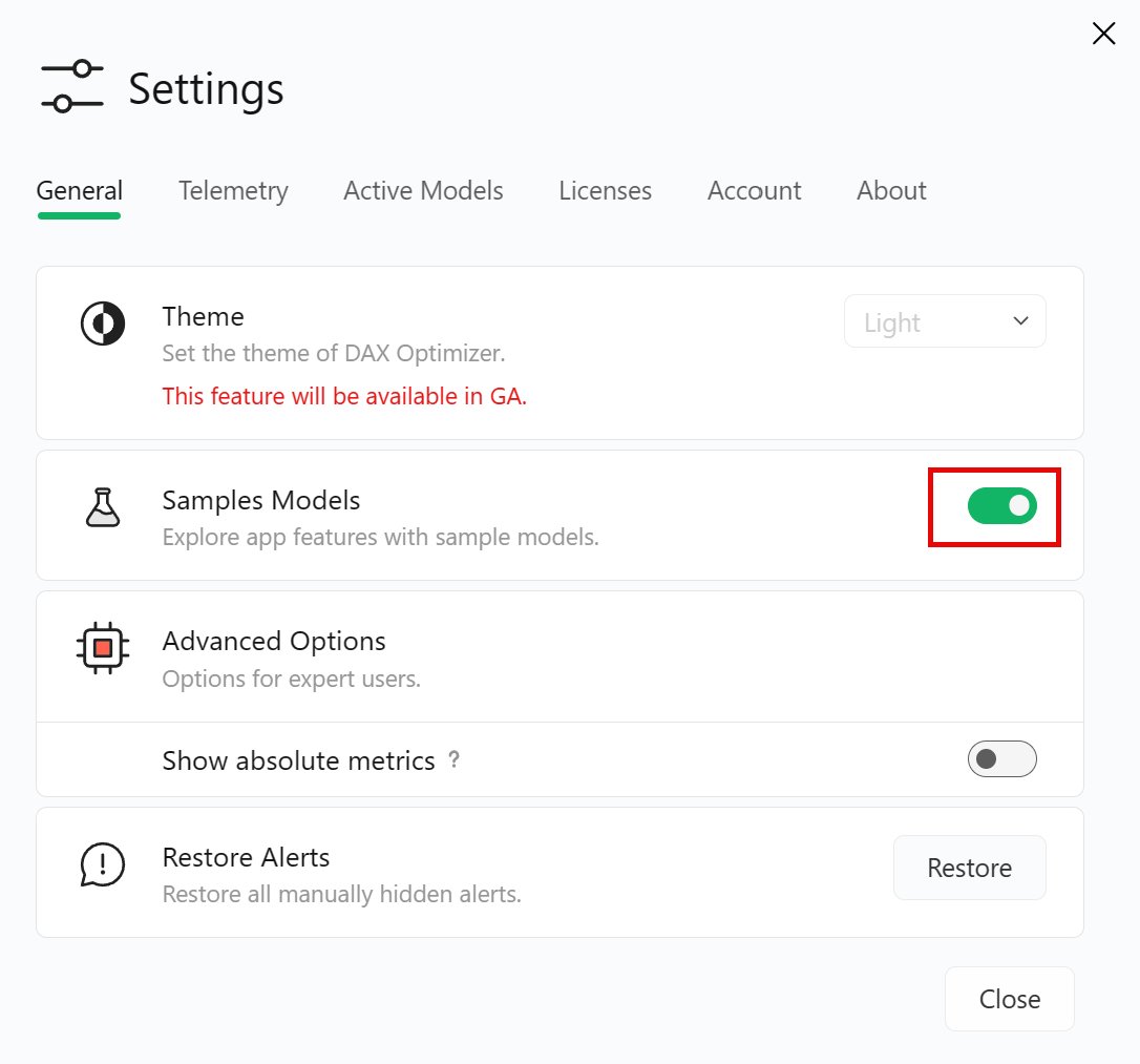 marcorus's tweet image. Samples for DAX Optimizer are now available

If you already have an account for DAX Optimizer, you now have access to sample models - no runs required.

The waitlist is almost empty; the public preview is coming soon!

#dax #powerbi #daxoptimizer 

tabulartools.com/blog/samples-f…