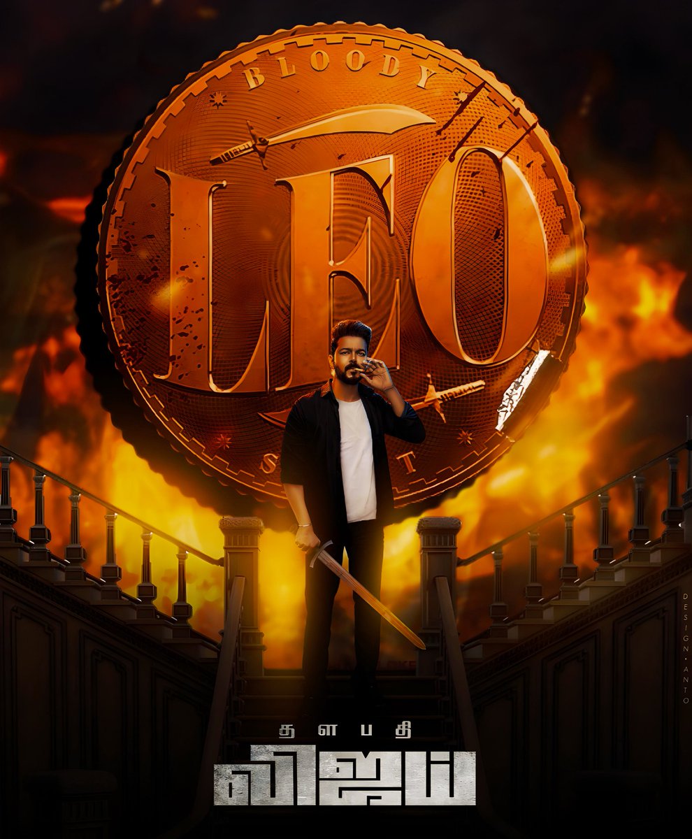#Leo from tomorrow 💥🔥
Design done in mobile ✅

#LeofromOct19 #CaptainMiller #Dhanush