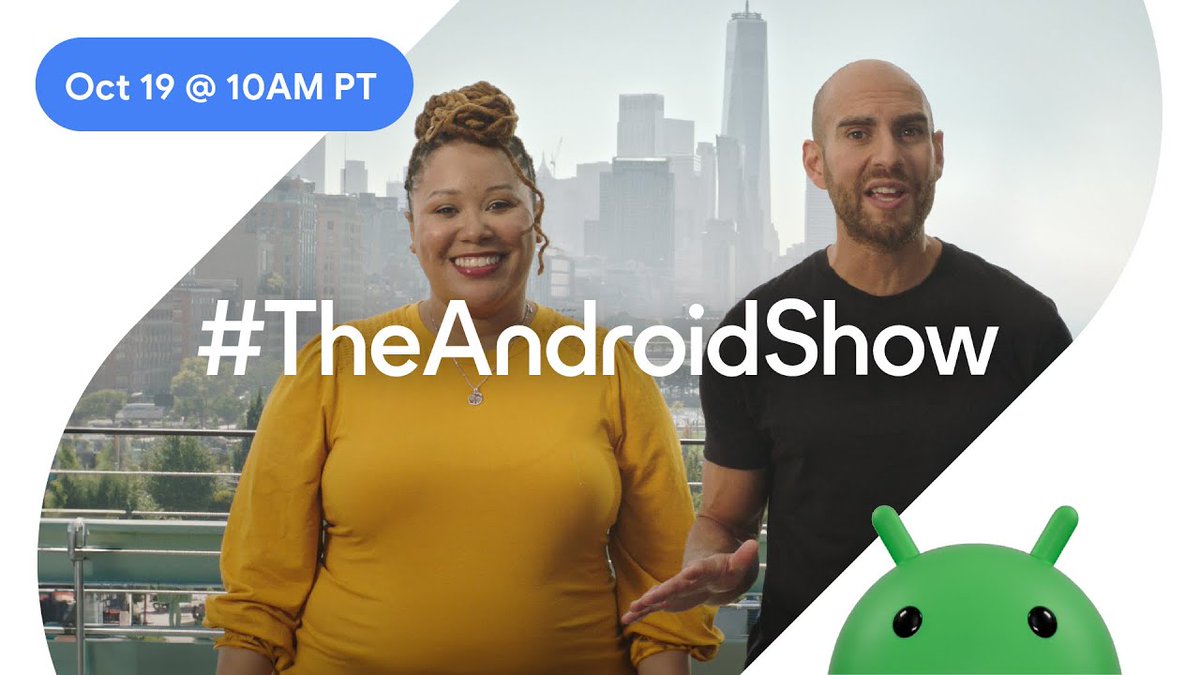 #TheAndroidShow is tomorrow! 

Join us at 10 AM on Oct 19 to learn how we’re making it faster and easier to build excellent apps across devices. 😎

✅ Live Q&amp;A
✅ Technical Demos
✅ Updates, and more

goo.gle/3tuxNc3