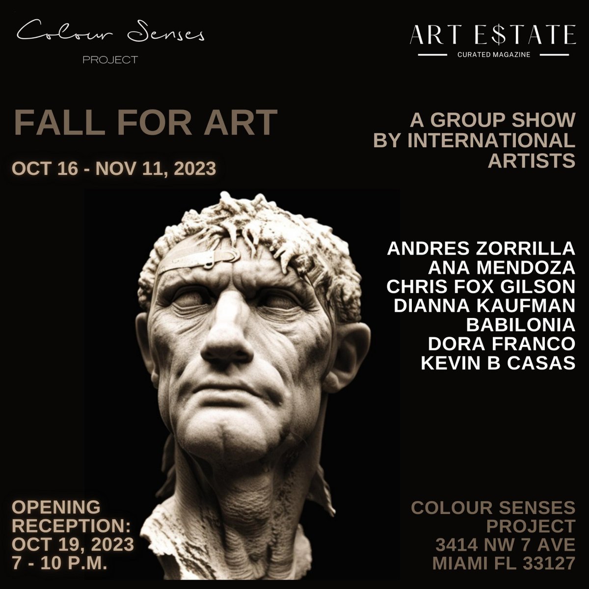 Please join us for the next exhibition.
Fall for Art
October 16th-November 11th, 2023
A group show by international artists.
Opening reception
Thursday, October 19th
7-10 pm
#artinpublicplaces #artexhibition #artistsoninstagram #art #miamiartcollectors