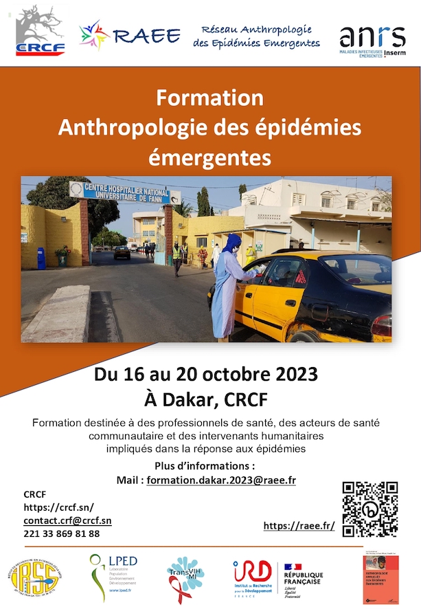 CrcfDakar's tweet photo. 16-20/10/23, Formation Anthropologie des épidémies émergentes, analyser les dimensions sociales, sanitaires et politiques liées aux épidémies, 30 participants #Guinée #RDC #BurkinaFaso #Senegal France @RAnthropoEpEm soutien @agenceANRS @ird_fr https://t.co/QH1YcyrxJi