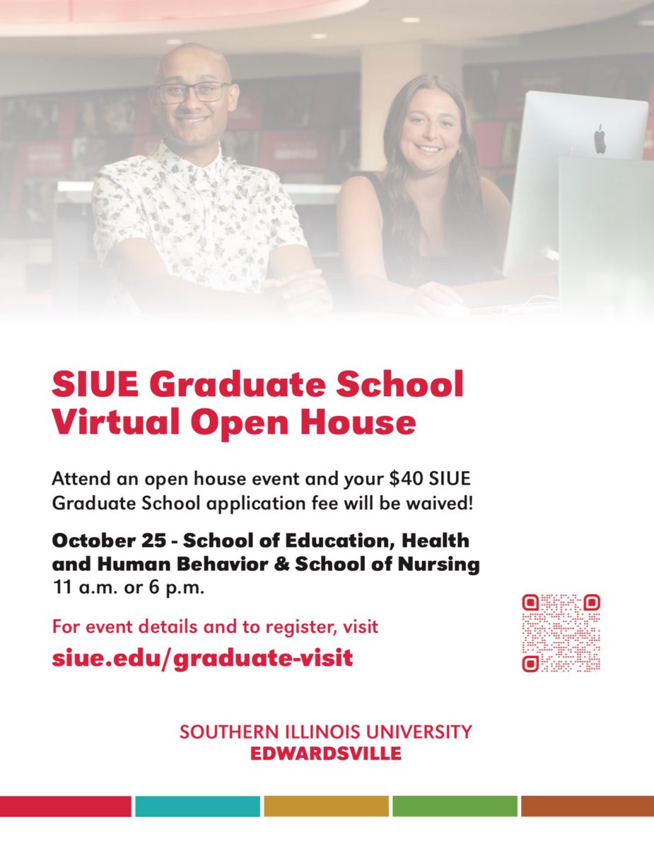 Save the Date! We’re hosting a virtual open house next week and we’d love to see you there. Two options for your convenience—11am and 6pm/cst.

Oh, and we’re waiving the application fee, too! Come learn more about our <a href="/siue_hesa/">SIUE HESA</a> program ✨

siue.co1.qualtrics.com/jfe/form/SV_af…