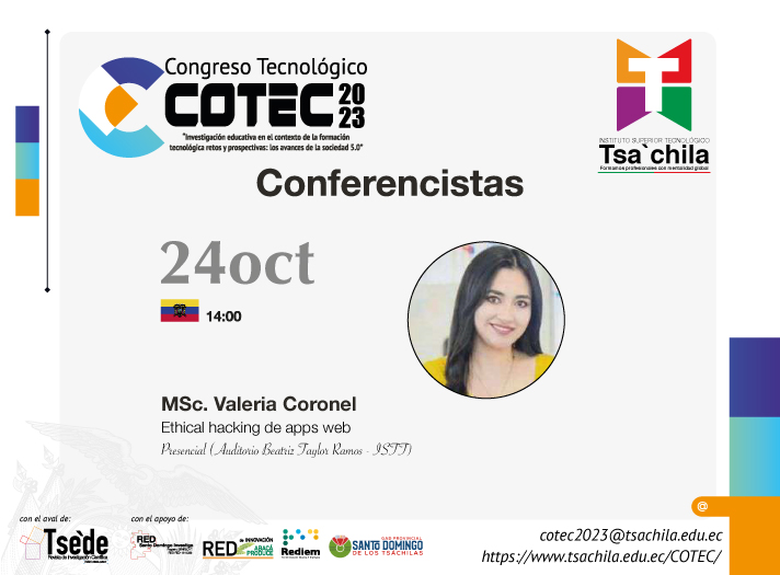 RTsede's tweet photo. 📢El IV Congreso Tecnológico Internacional COTEC 2023, cuenta con profesionales de alto renombre, quienes presentaran a nuestra comunidad académica y al mundo 🌐 sus investigaciones.
Sigue todas nuestras conferencias y visita nuestro  canal de Youtube 📺 https://t.co/SepRGPTSmo https://t.co/dFzZg8tcxq