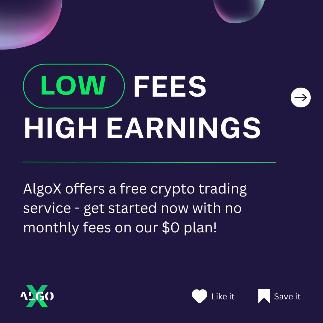 AlgoXTradingBot's tweet photo. Why you should use AlgoX?

💰 AlgoX enables easy, hands-free income generation.

📈 Just set your investment amount and preferred settings.

🏖️ Then relax! AlgoX earns returns on Bitcoin, Ethereum, and more while you live life. https://t.co/0Ol6JGIv3l