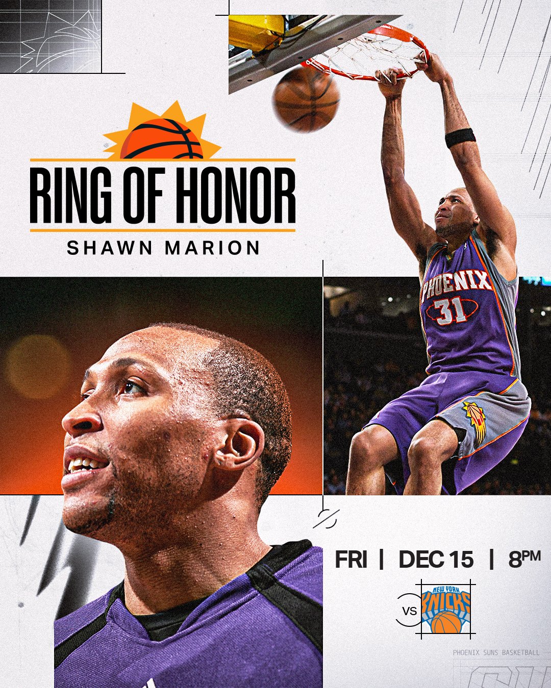 Phoenix Suns on X: The Matrix is being inducted into the Suns Ring of Honor  ☄️ Join us on 12.15 as we honor one of the greatest to ever wear a Suns