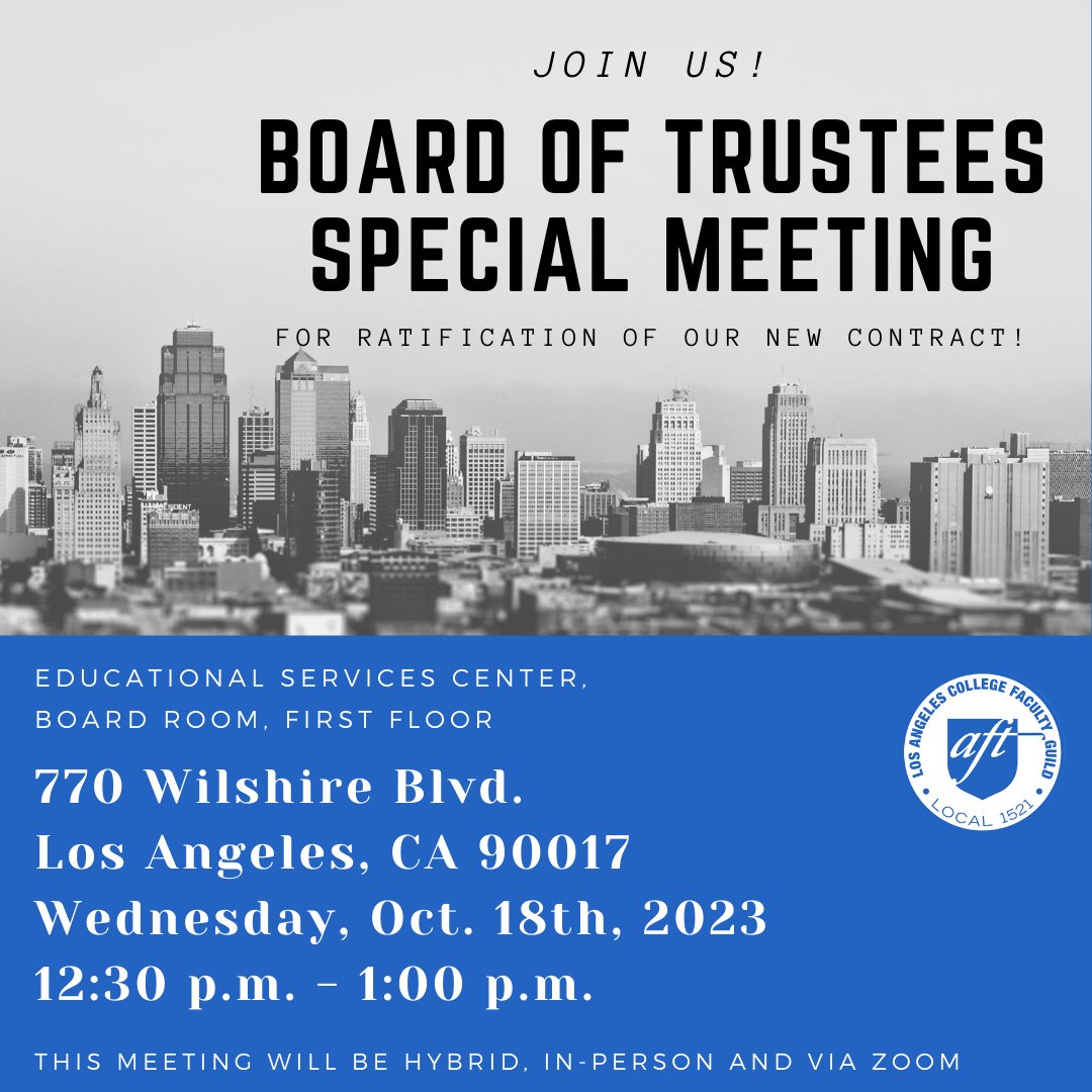 LA College Faculty Guild tweet media