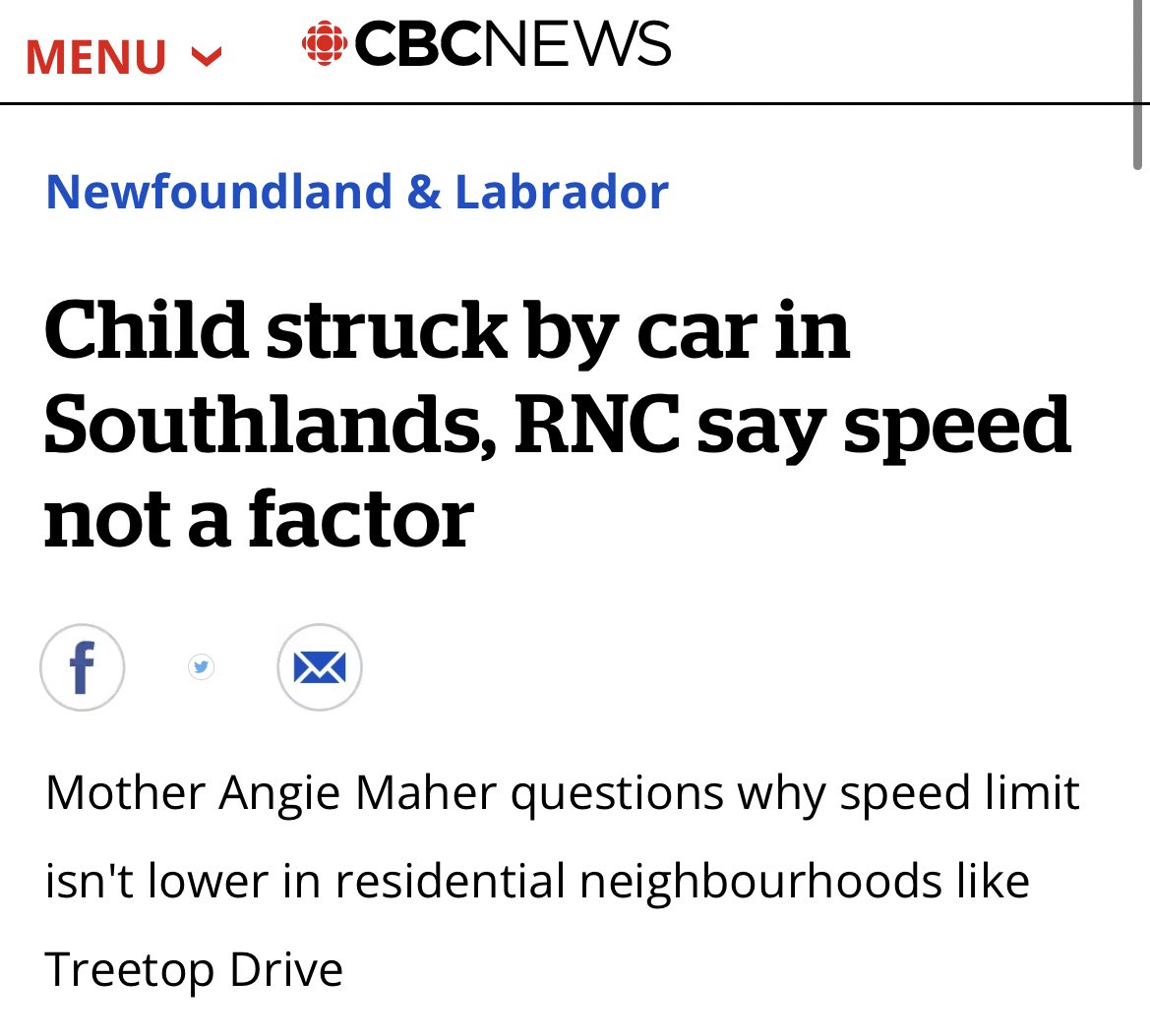 How often do you hear “speed was not a factor” in a crash? What they mean is that the driver wasn’t exceeding the (probably too high) speed limit.

When it comes to both the likelihood &amp; the consequences of a vehicle crash, SPEED IS ALWAYS A FACTOR.

Reconsider your speed limits.