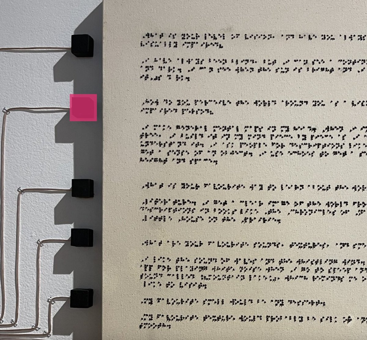 You can now explore the audio elements of The Scales That Fall From Our Eyes using our interactive exhibition webpage.

Each audio element will be highlighted in pink - click on an element to hear the sound piece associated with it 🔊
tangledarts.org/the-scales-tha…