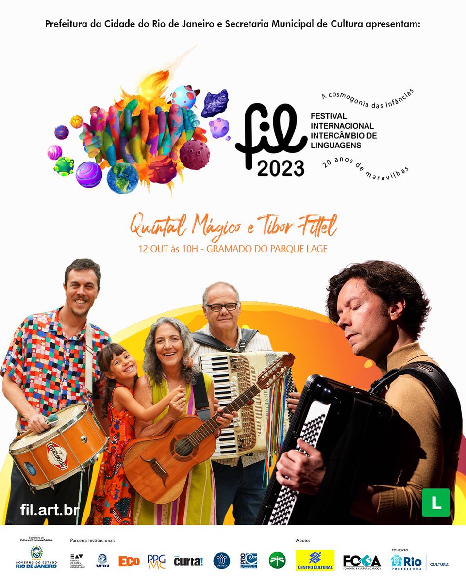 festivalFIL's tweet photo. DIA DAS CRIANÇAS NO FIL🎉
🪐✨Quintal Mágico e Tibor Fittel abrem as atrações desse dia tão especial! https://t.co/HNoTyVy0pf