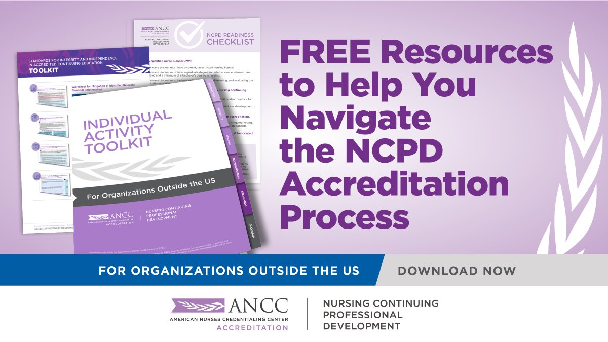 The #ANCCNCPD Individual Activity Toolkit is a valuable resource to help #international organizations navigate the #accreditation process. Take the first step and download your FREE toolkit today. ow.ly/tPF550PY86Z