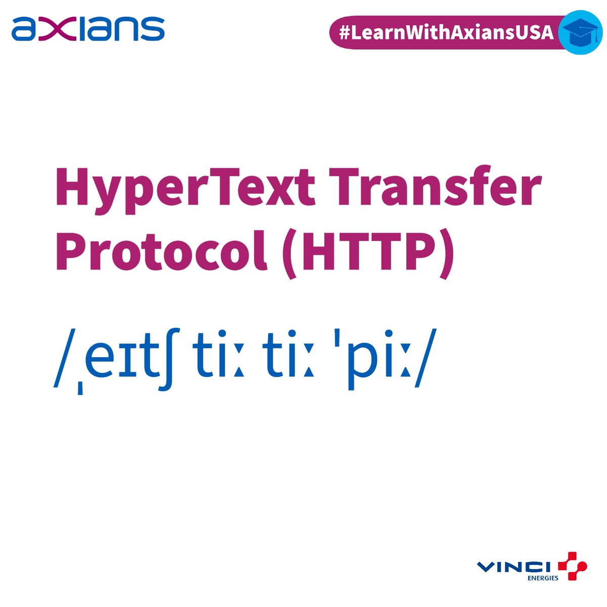 Axiansusa's tweet image. 🔍 #LearnwithAxians: HTTP, or Hypertext Transfer Protocol, is the backbone of web communication. It transfers data between our devices and website servers. Think of it as the universal language of the web, connecting users to content! 💻🌐 #WebBasics #AxiansKnowledge