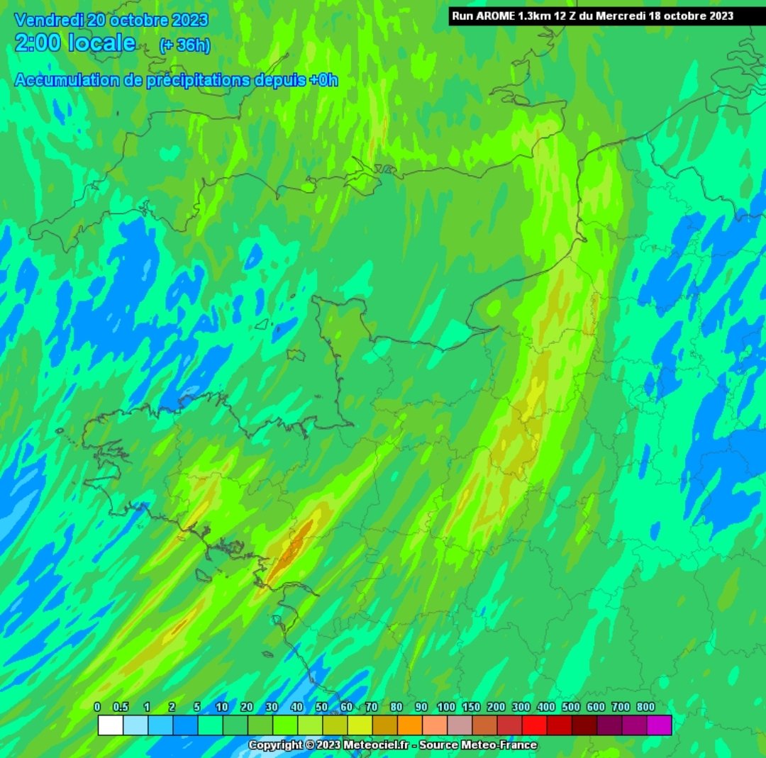 chasseurorage72's tweet photo. Plusieurs salves pluvio-orageuses concerneront la #Sarthe ce jeudi.
On attend des cumuls notables avec en moyenne de 20 à 40 mm, par endroits jusqu'à 60 mm.
Des inondations locales seront possibles.
@SDIS_72 @Prefet72 @msgu72
#oeages #fortespluies #pluie #meteo72 #automne https://t.co/j04dbCKOT5
