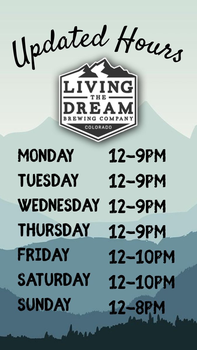 New hours in effect! 🍻