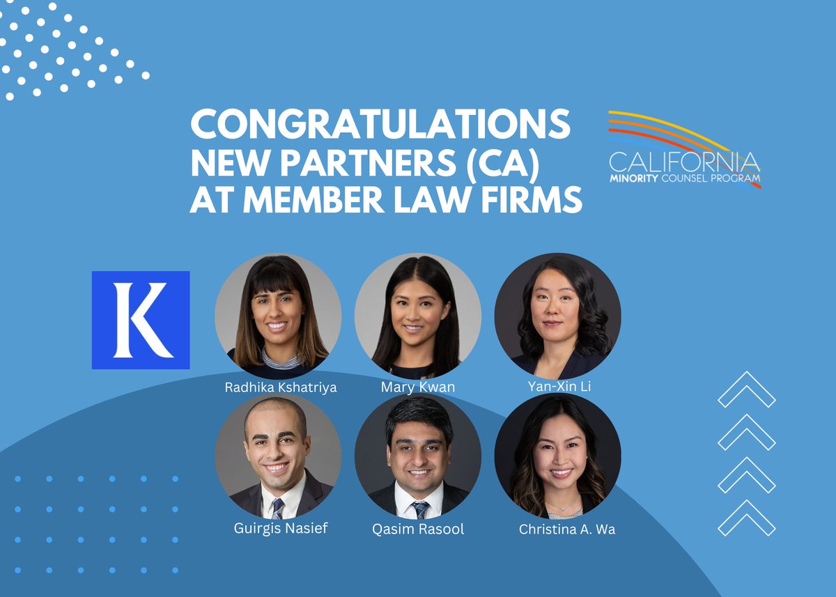CMCPbuzz's tweet image. Congratulations to the New Partners at CMCP Member Law Kirkland &amp;amp; Ellis.

kirkland.com/news/press-rel…

#legal #attorneys #diversitymatters #lawfirms  #legaldepartments